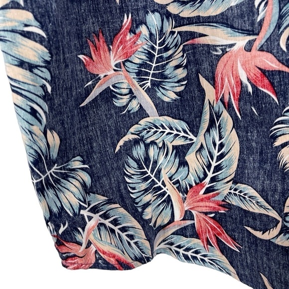 Molokai Surf Co Reverse Print Tropical Multicolored Short Sleeve Shirt 2XL - Picture 7 of 15